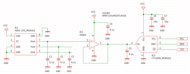 ADXL335 回路図
