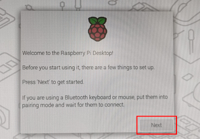 Well come to Raspberry Pi 画面